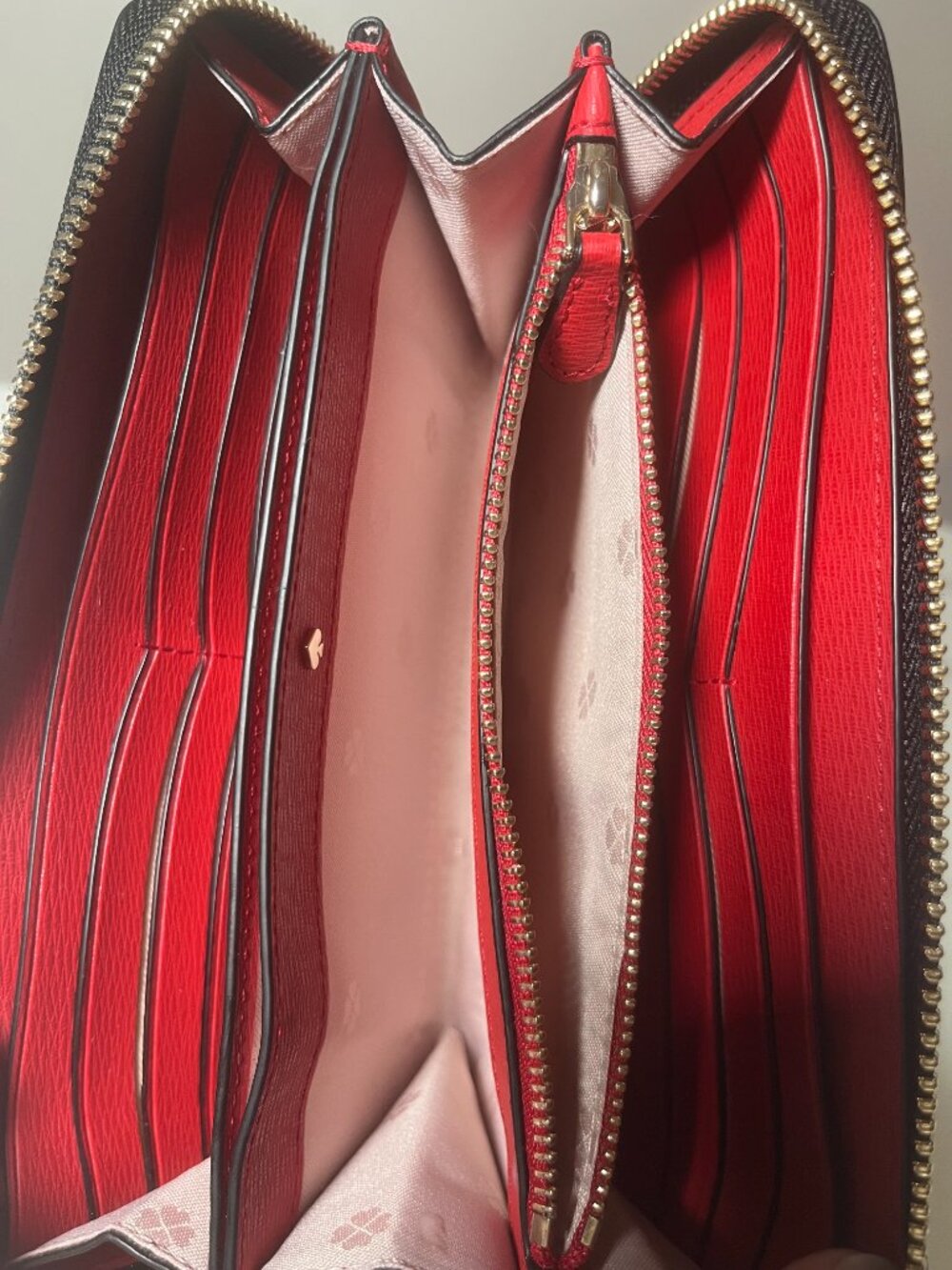 kate spade Black Wallet with Red, White & Burgundy Hearts - Picture 11 of 11